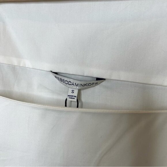 Rebecca Minkoff Womens Size Small Frannie Top in Chalk NEW Blouse Tie Back White - Picture 5 of 11